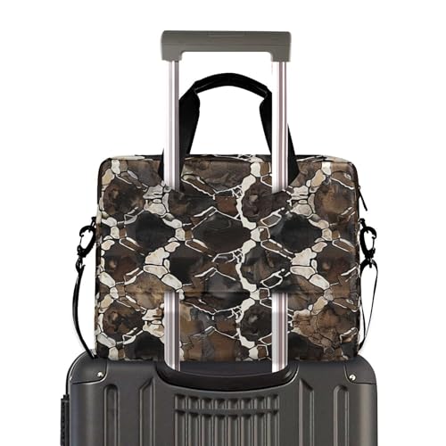 Maletín para portátil con estampado de piel de serpiente miniatura 3