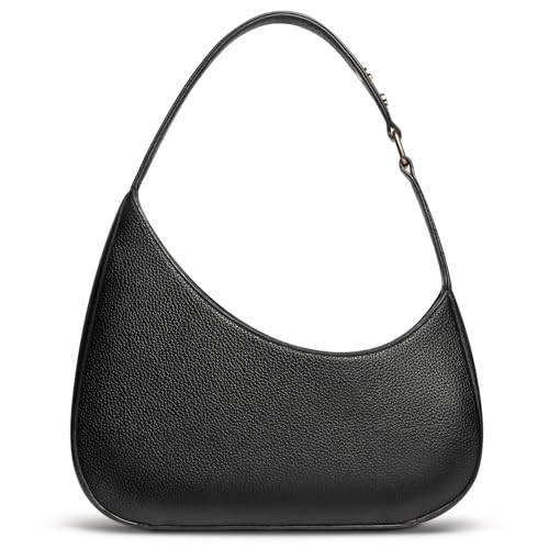 Shoulder Bag for Women, Small Black PU Leather Clutch
