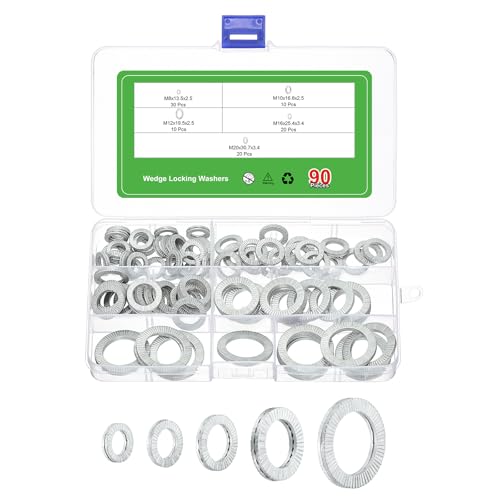 Uxcell Wedge Locking Washers for M8/M10/M12/M16/M20 Bolts