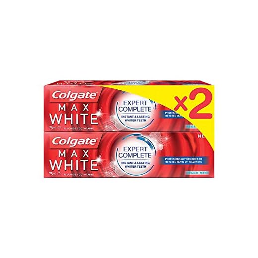 COLGATE - Dentifrice - MAX WHITE Expert Complet Fresh Mint - Lot de 2x75ml