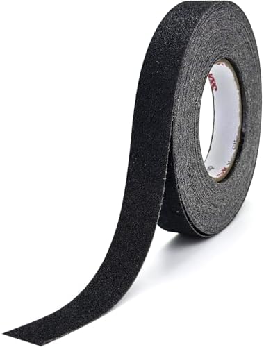 S&X Anti Slip Tape 1in x 60ft Grip Tape for Stairs, Ramps & Decks, Black