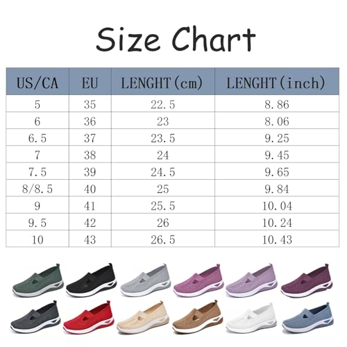 Addenno Womens Shoes, Addenno Orthopedic Sneakers for Women, Casual Comfortable Non Slip Breathable Lightweight Slip On Walking Shoes with Arch Support3