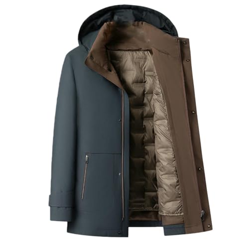 Doudoune mi-longue homme contre le froid hivernal veste casual confortable