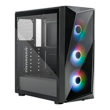 GABINETE COOLER MASTER CMP 520 LATERAL DE VIDRO - 3 FANS LED ARGB- PRETO – CP520-KGNN-S00 - COOLER MASTER
