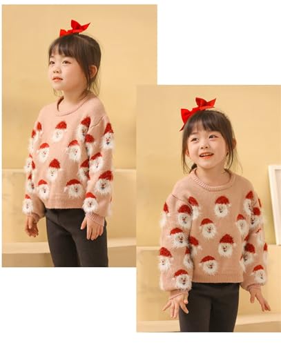Girls Christmas Sweater Funny Winter Sweater Girls Long Sleeve Cute Santa Claus Sweater Knit Sweater Tops3