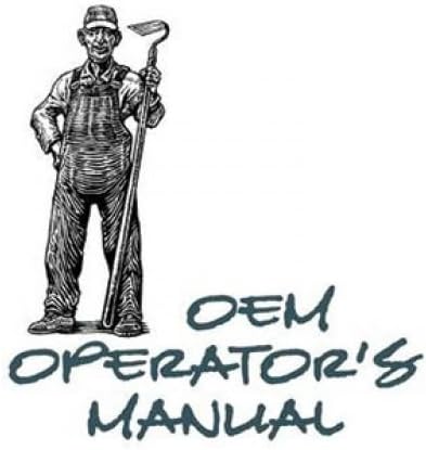 Illustration of a farmer holding a hoe next to text 'OEM OPERATOR'S MANUAL'