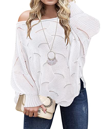 Image of RITERA Women Plus Size Soft-Touch Sweaters Casual Lightweight Crewneck Soft Knit Oversized Pullover Loose Fit Fall Jumper Top