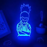 Veilleuse 3D Nara Shikamaru Nara Shikamaru néon LED veilleuse anniversaire pour amis lampe à lave chambre manga décor ASQWZX