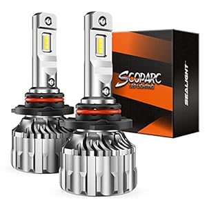 SEALIGHT 9006 HB4 Bulbs, 6500K Cool White S6 9006 Lo Beam Combo Bulbs 60000+ Hours With 15000RPM Turbo Fan, 5 Min Plug-N-Play Fog Replacement Light Bulbs, Pack of 4