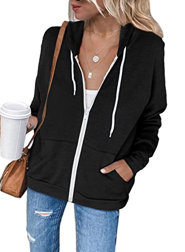 Uusollecy Damen Sweatjacke Hoodie Sweatshirtjacke Pullover Oberteile...