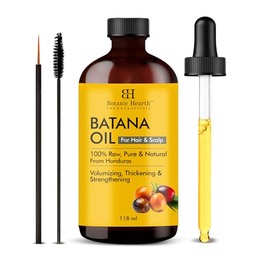 Botanic Hearth Raw Batana Oil for Hair Growth | 100% Pure & Unrefined Oil from Honduras | For Thicker, Stronger Hair - 118 ml