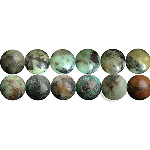 Beads for Jewelry Making Supplies Natural Green African Turquoise Beads Stone 8mm A Grade One Strand 15 Inches APX 46 Pcs (Each Bead is Unique)