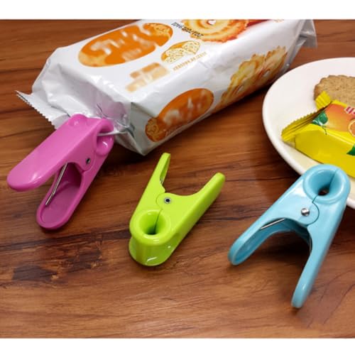 Sellador de bolsas portátil de ABS con 10 pinzas ligeras para cocina 3