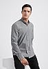 HISDERN Men's Grey Shirts Long Sleeve Casual Button Down Oxford Shirt for Men Regular Fit 5XL #3