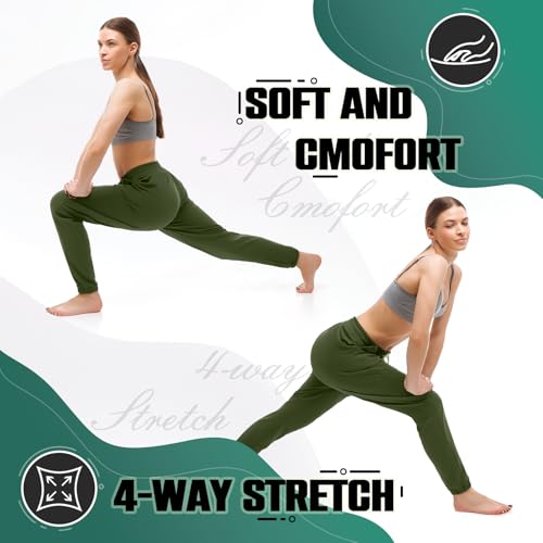 Image of Walifrey Womens Joggers with Pockets, Drawstring Sweatpants Women for Lounging Jogging Workout and Gym