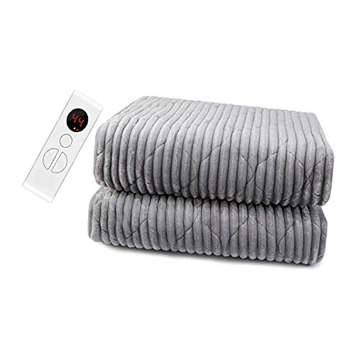 Heizdecke, Double-Flanell-Decke mit Auto Power-Off Sicherheitstechnik Super Soft mit Intelligent Mite Removal System Beheizte Matratze