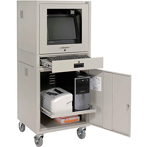 Global Industrial - Global Industrial Mobile Security Computer Cabinet, Gray, 24-1/2"W x 22-1/2"D x 60-3/8"H - -5%