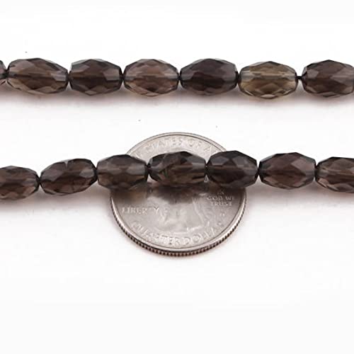 Quartz fumé facetté ovale 9-11mm de qualité supérieure pour création bijoux d'exception