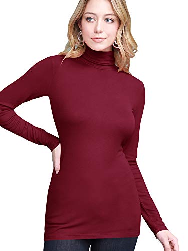 Lock and Love Women's Lightweight Long Sleeve Cozy Stylilsh Turtleneck Top Pullover Sweater3