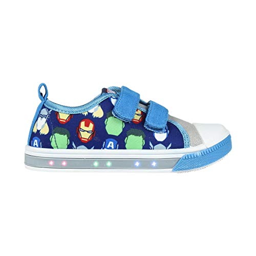 Cerdá Zapatilla Loneta Luces Avengers, Niño, Azul (Azul C04), 26 EU