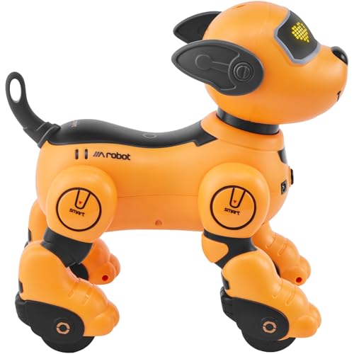VEVOR Roboter Hund Kinder Ferngesteuerter Spielzeug, 2,4 GHz, programmierbares intelligentes interaktives RC Hund für Kinder mit Folgefunktion, Berührungs- und Sprachsteuerung, für Kinder ab 3 Jahren