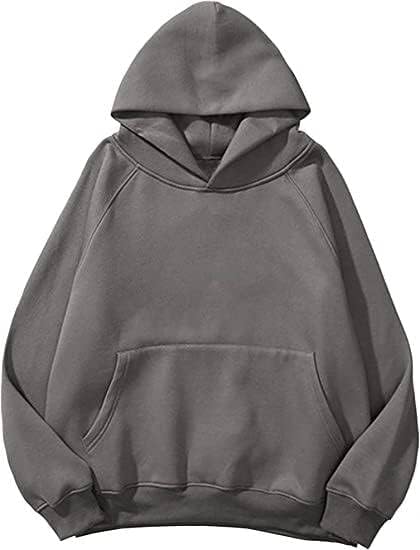 Sudadera con capucha sólida para mujer, holgada, básica, para mujeres y hombres, sudadera de forro polar de gran tamaño, sudadera de manga larga
