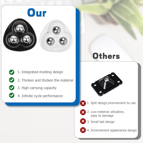 16 Piezas Minirruedas Autoadhesivas para Utensilios de Cocina, Ruedas para Electrodomesticos Pequeños, Mini Ruedas Adhesivas Giratorias 360°, para Muebles, Contenedores y Cajas de Almacenamiento - imagen 4