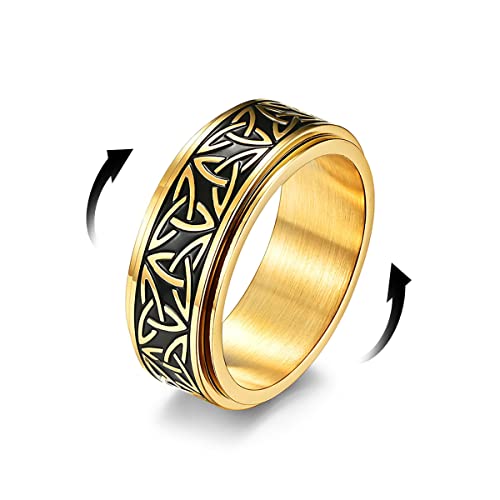 SIMPLGIRL Edelstahl Fidget Ring Spinner Ring Edelstahl Spinner Ringe für...