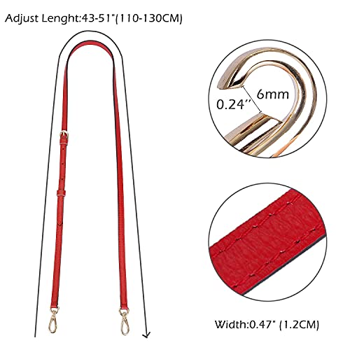 Image of LIVE UP Full Grain Purse Strap Genuine Leather Replacement for Cross Body Bag Handbags