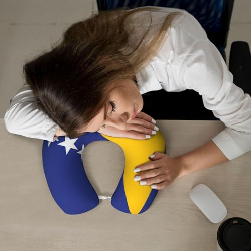 Almohada de viaje espuma viscoelástica U cómoda miniatura 6