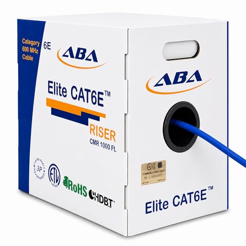 Cable Elite CAT6E Riser UTP 24AWG 1000ft Azul miniatura 1