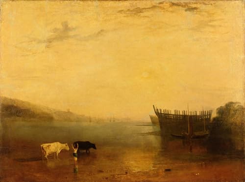 Cuadro de Turner Porto di Teignmouth, lienzo decorativo de 60x90cm para paredes de salón