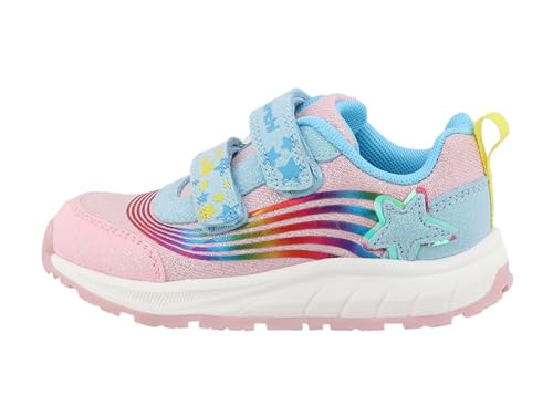 Lurchi 95L0083001 Sneaker, Rose-Turkis Glitter, 32 EU Weit