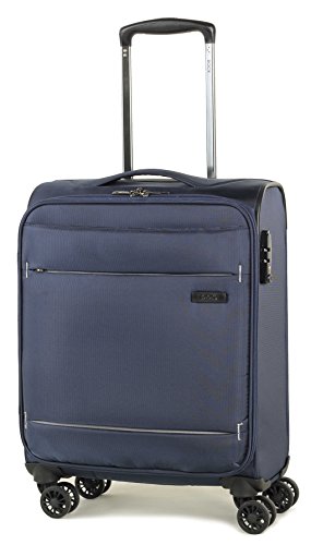 Rock 83cm Deluxe-Lite Super Lightweight Expanding 8 Wheel Spinner Luggage Navy Large