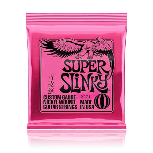 2223 - Juego de cuerdas para guitarras eléctricas, Super (9-42), 1 paquete