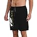Camo American Flag and Bigfoot Sasquatch Men's Shorts Beach Swim Trunks Quick Dry Athletic Shorts Outdoor Casual Fashion Shorts Summer Thin Breathable Adjustable Elastic Size M/L/XL/XXL/XXL