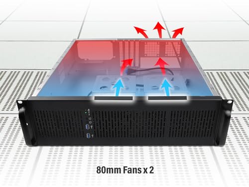 Image of Rosewill 3U Server Chassis Rackmount Case | 6 x 3.5 Bays | E-ATX Compatible | 2 x 80mm Fans | 2 x USB 3.0 | RSV-Z3200U