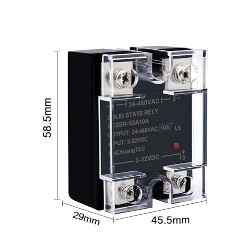 Relé de estado sólido monofásico SSR 40A AC-AC para control de energía estable 3