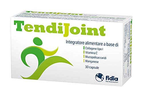 TendiJoint Integratore Alimentare a Base di Collagene di Tipo I, Vitamina C, Mucopolisaccaridi e Manganese - 30 capsule