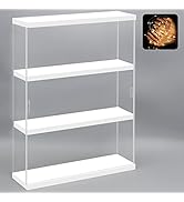 NONEMEY Clear Acryl Display Case Stand met Houten Basis 2 Tier、3 Tier、12/24 Compartimenten...