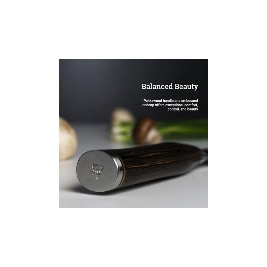 Shun Premier 5.5" Nakiri Knife, Handcrafted Japanese Vegetable Knife, VG-MAX Core with Damascus Stainless Steel Cladding, Pakkawood Handle, Slicing Knife for Professional and Home Chefs