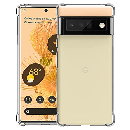 Image of for Back Case Cover Bumper Flexible Silicone Transparent Back Cover for Google Pixel 6 Pro - Transparent