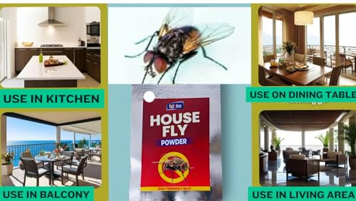 Image of KITTO Herbal Housefly Attractant Bait Pack-3 |Effective for Housefly Powerful 100% Organic No Chemical Natural & Safe housefly Bait Use for Home Office Kitchen|Long Lasting Protection Instant Action
