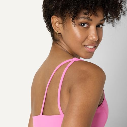 Image of Amazon Essentials Women's Active FormFlex Buttery Soft Light Support One Shoulder Strappy Back Sports Bra
