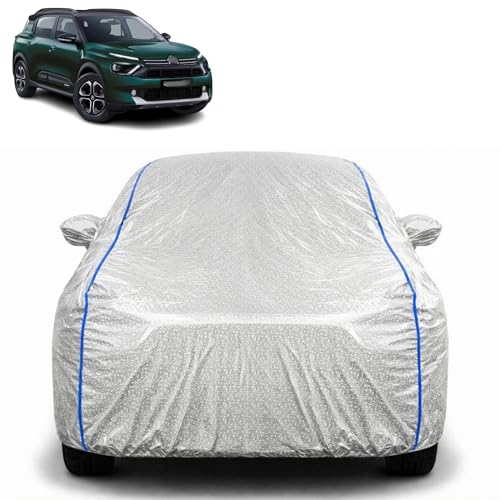 Image of Waterproof Car Cover for Citroen Aircross X | All Weather Protection | UV Resistant & Dustproof | Soft Cotton Lining to Prevent Scratches | Triple Stitched with Mirror Pockets & Elastic Hem