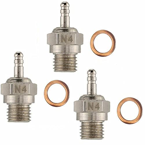 3Pack N4 Super Duty Medium Glow Plug For Traxxas 3232X 1/10 T-Maxx 2.5/3.3 by TEAMWILL - Used condition - US$13.30