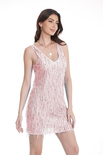 Image of women'Lace Tassels mini Dress Slip Sleeveless Party Club Dress