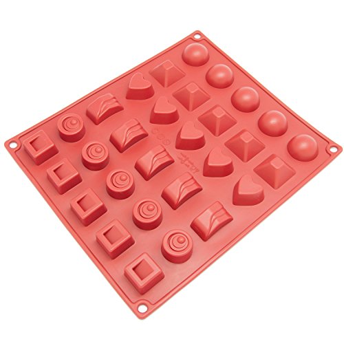 Silicone Chocolate Candy Molds [Assorted, 30 Cup] - Non Stick, Bpa Free, Reusable 100% Silicon & Dishwasher Safe Silicon - Kitchen Rubber Tray For Ice, Crayons, Fat Bombs And Soap Molds #TOP29