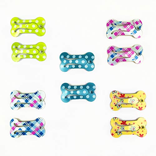 30 Pcs Puppy Cat Dog Hair Clips 1" Min Bone Clips Multicolor Dog Topknot Bows Dog Grooming Bows Pet Supplies Dog Bows Dog Hair Accessories - Image 5