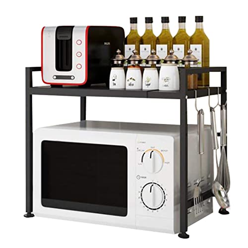 Support de four micro-ondes et étagère extensible pour poste de cuisine - 2